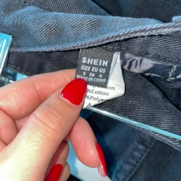 Shein Black Denim Distressed Mini Skirt NWOT - Picture 5 of 5